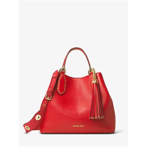 bright red michael kors purse|Michael Kors red shoulder bag.